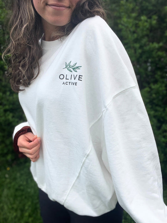 organic cotton crewneck sweatshirt